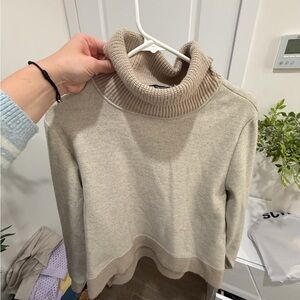 Zara Light Beige Turtleneck Sweater